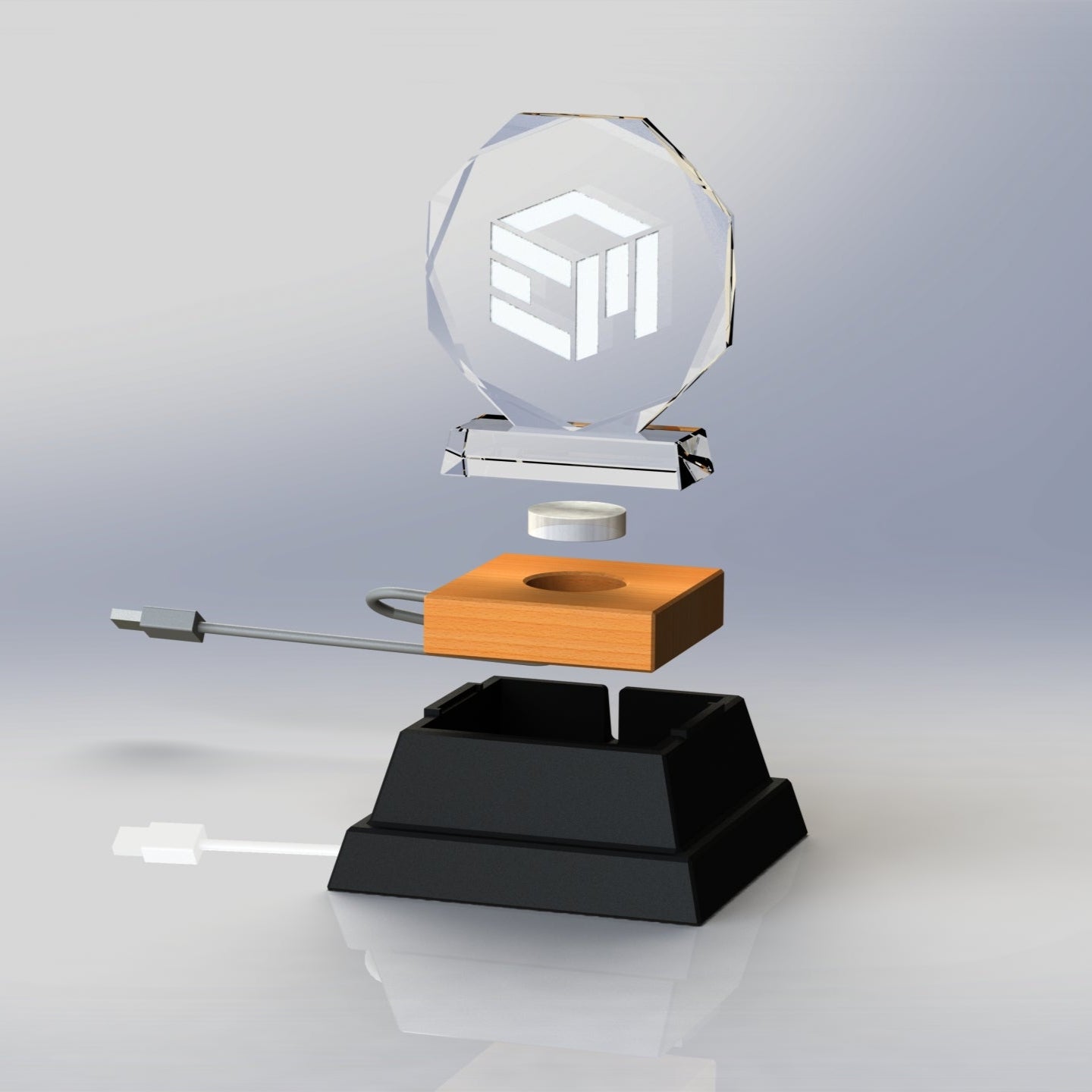Trophy Style Base Holder For LED Display