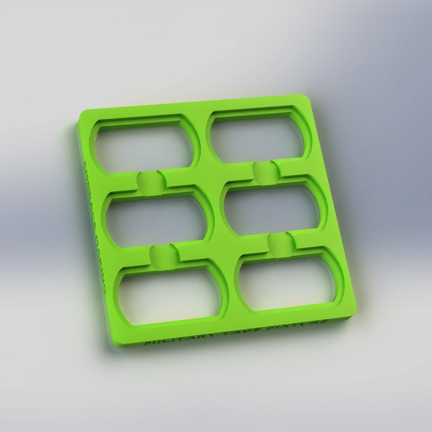 XTool F1 / F2 Military Tag Fixture