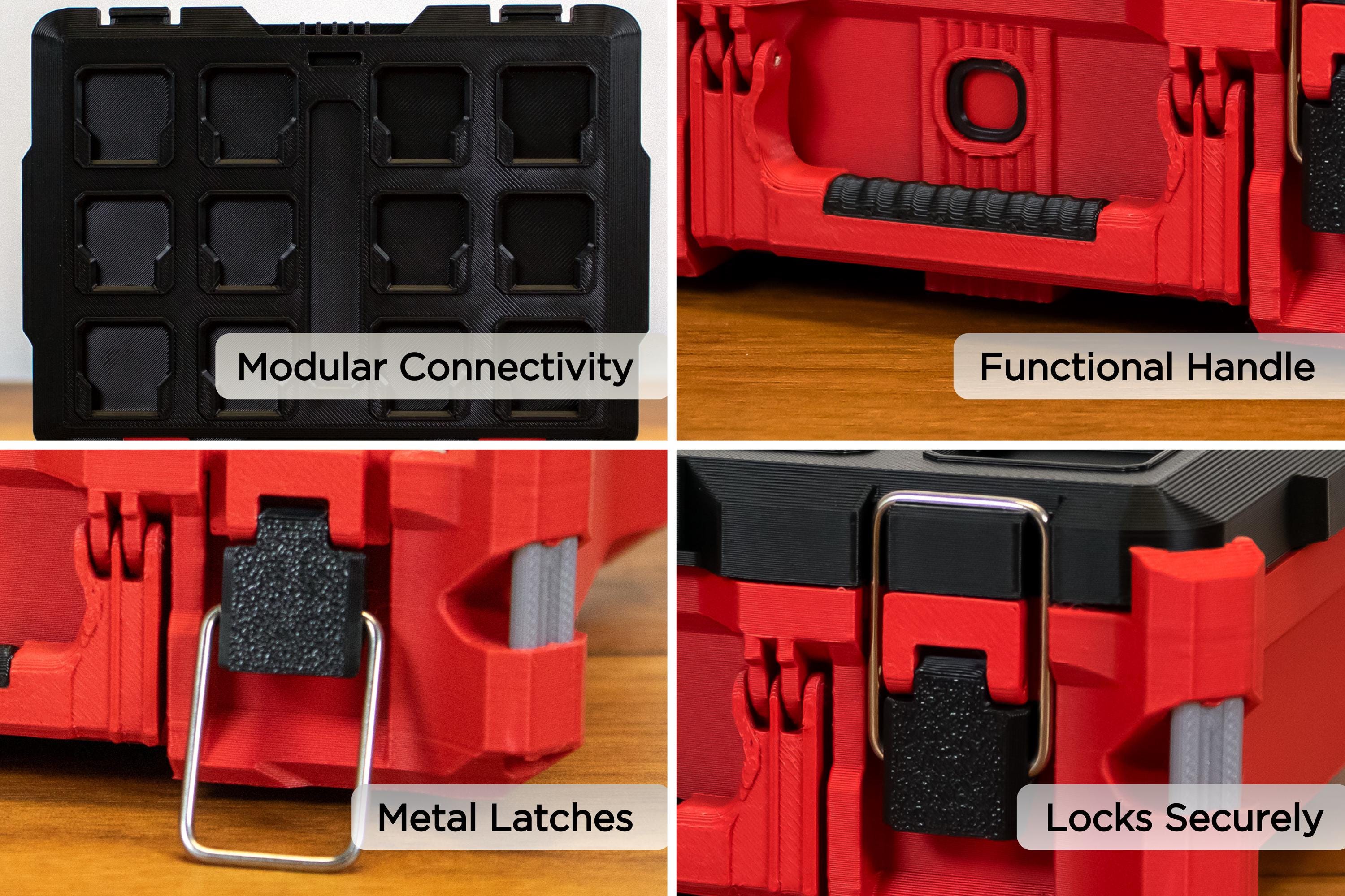 Red Mini Milwaukee Packout Small Tool Box Style Organizer