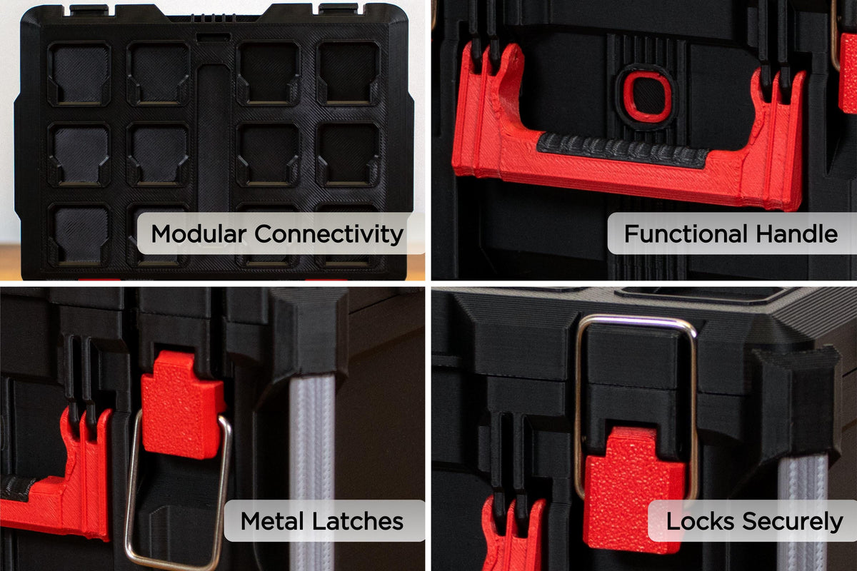 Black Mini Packout Large Tool Box Style Organizer