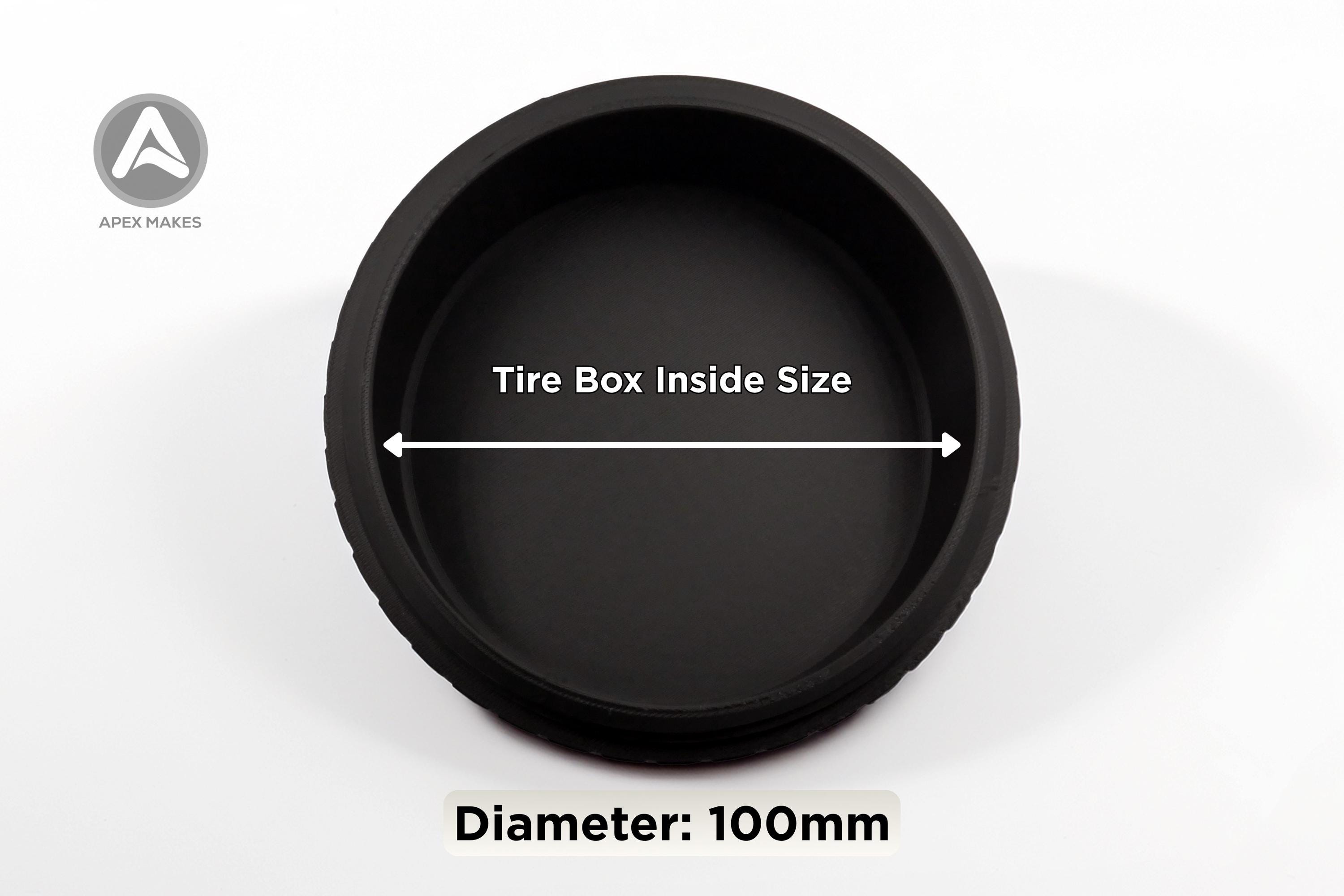F1 Style 3D Printed Tire Storage Boxes - Racing Wheel Containers with Coloured Rims | Motorsport Decor Formula 1 BOX BOX BOX