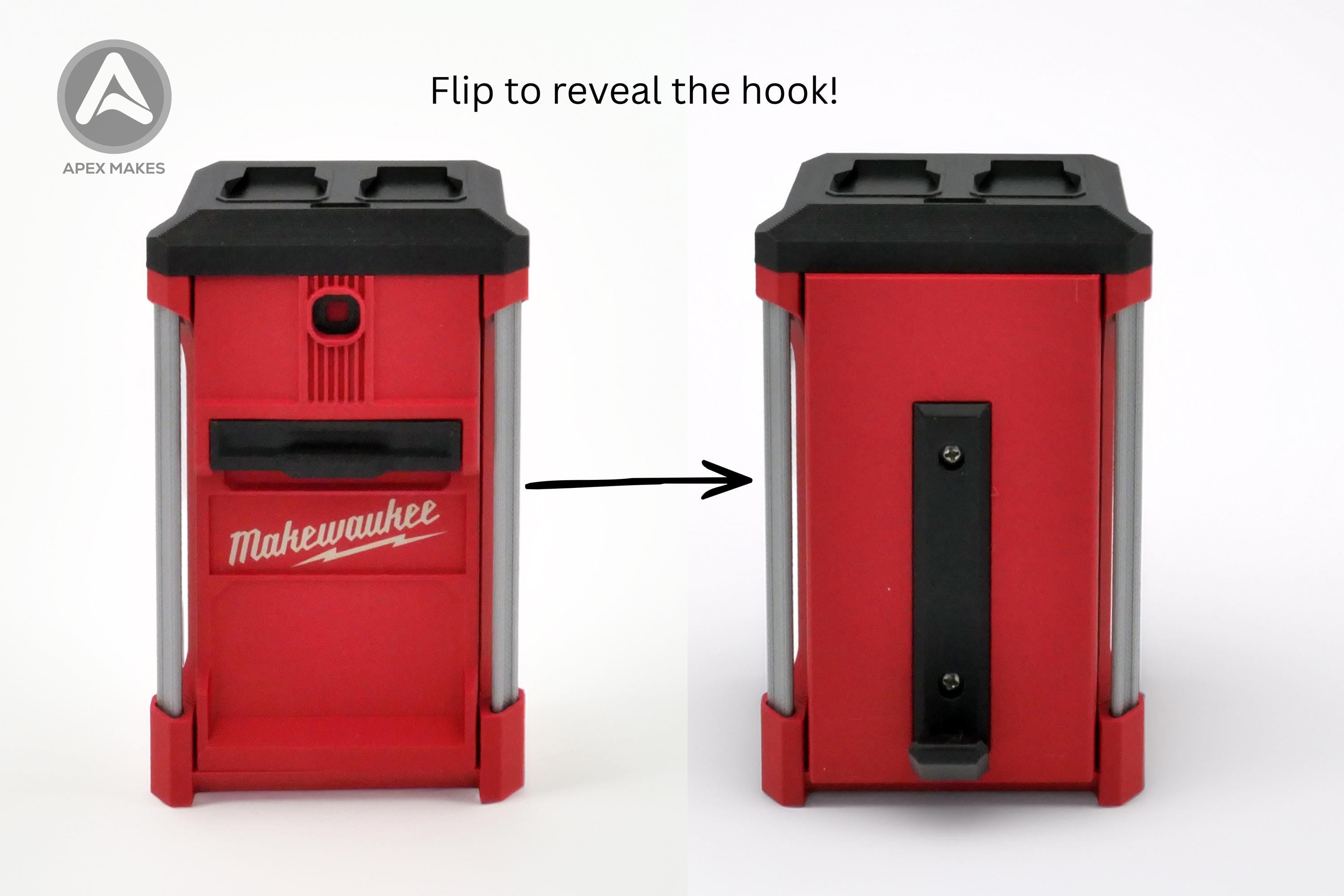 Makewaukee Wall Hook with Secret Rotating Door - Garage Key Holder & Coat Hanger