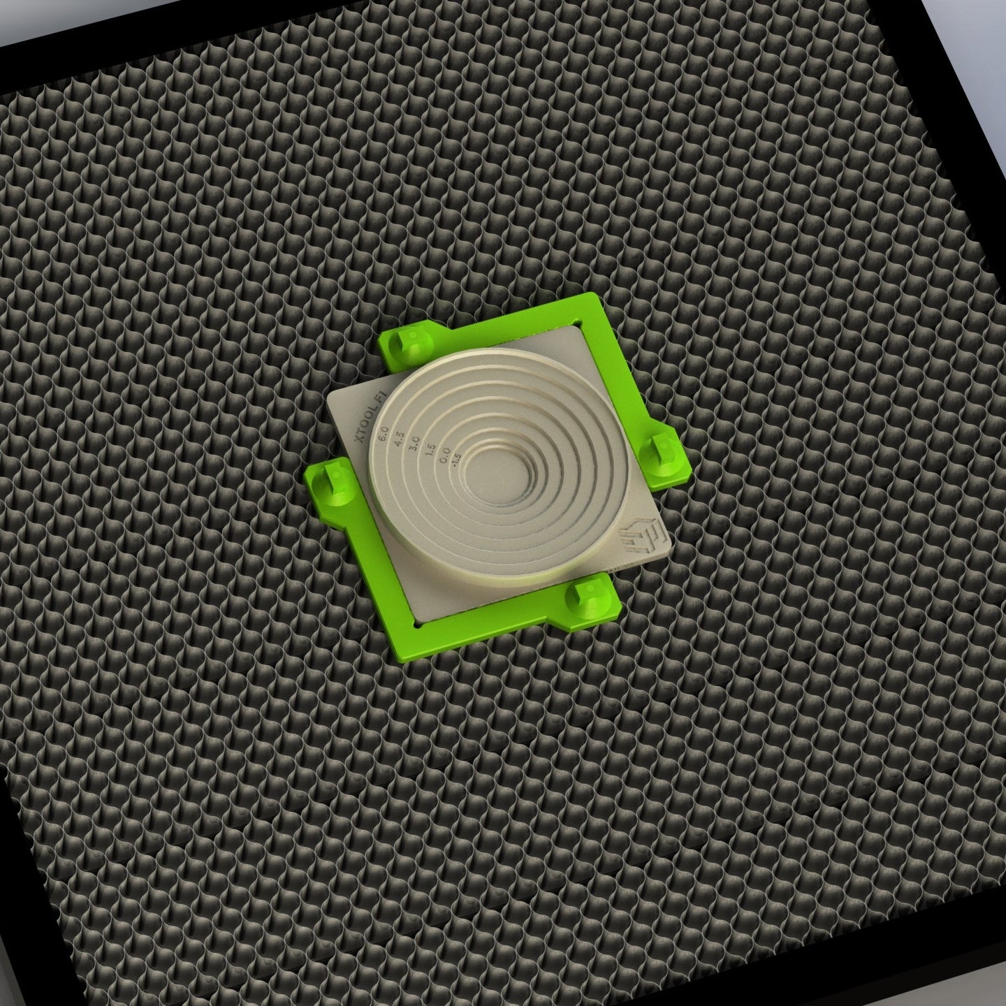 Green magnetic fixture holder with single fixture in the center