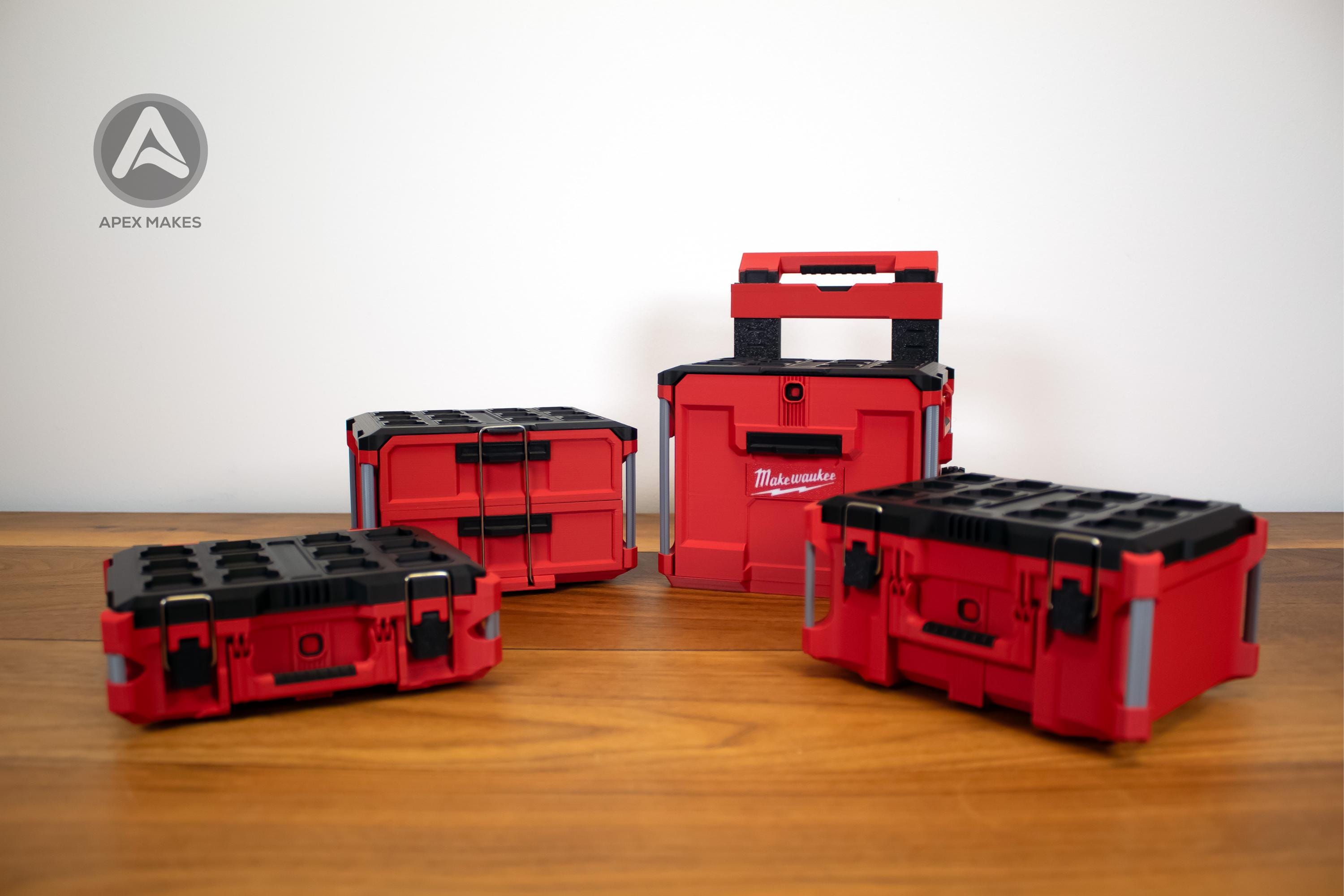 Red Mini Milwaukee Packout Small Tool Box Style Organizer