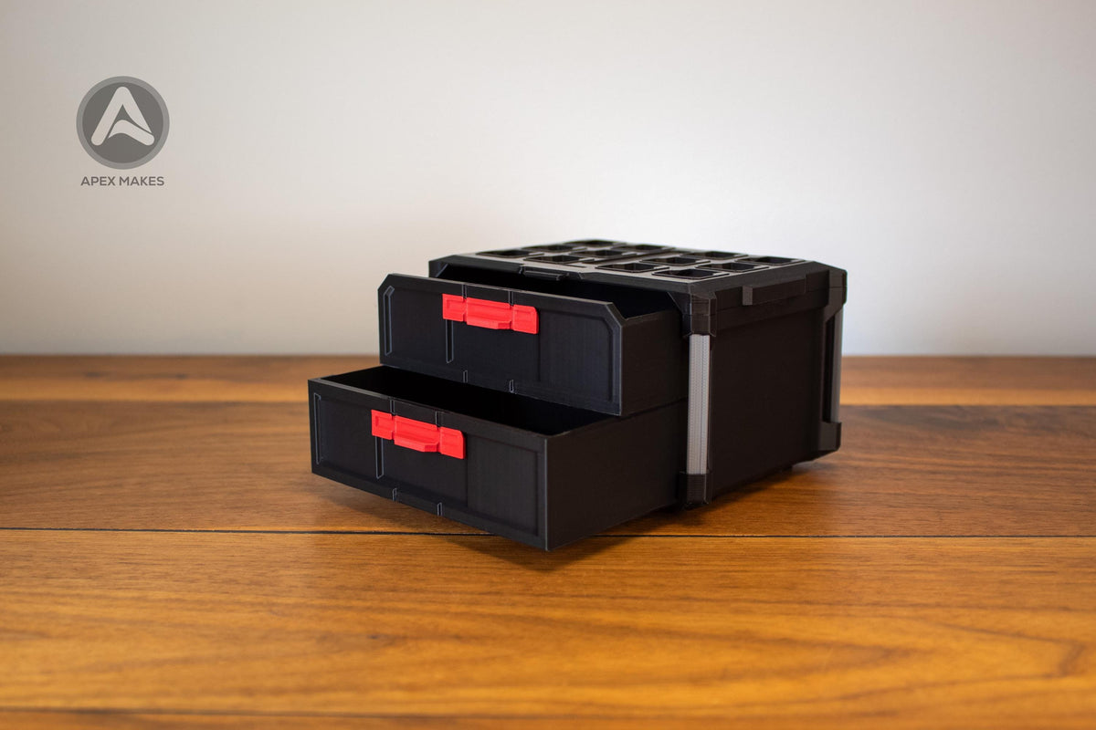 2-Drawer Mini Makewaukee Tool Box | Organizer | Packout Style