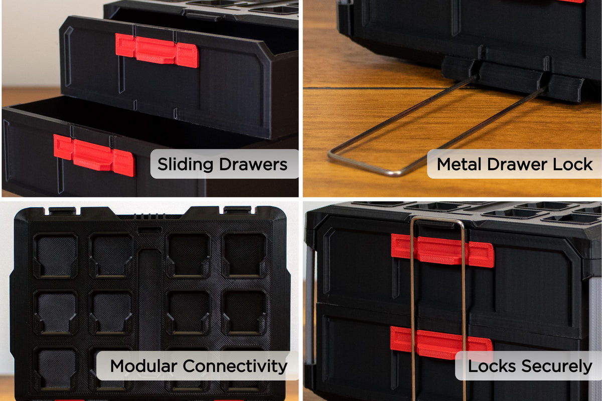 2-Drawer Mini Makewaukee Tool Box | Organizer | Packout Style