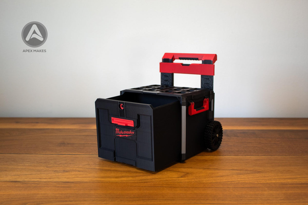 Black Mini Packout Rolling Drawer Tool Box Organizer Style