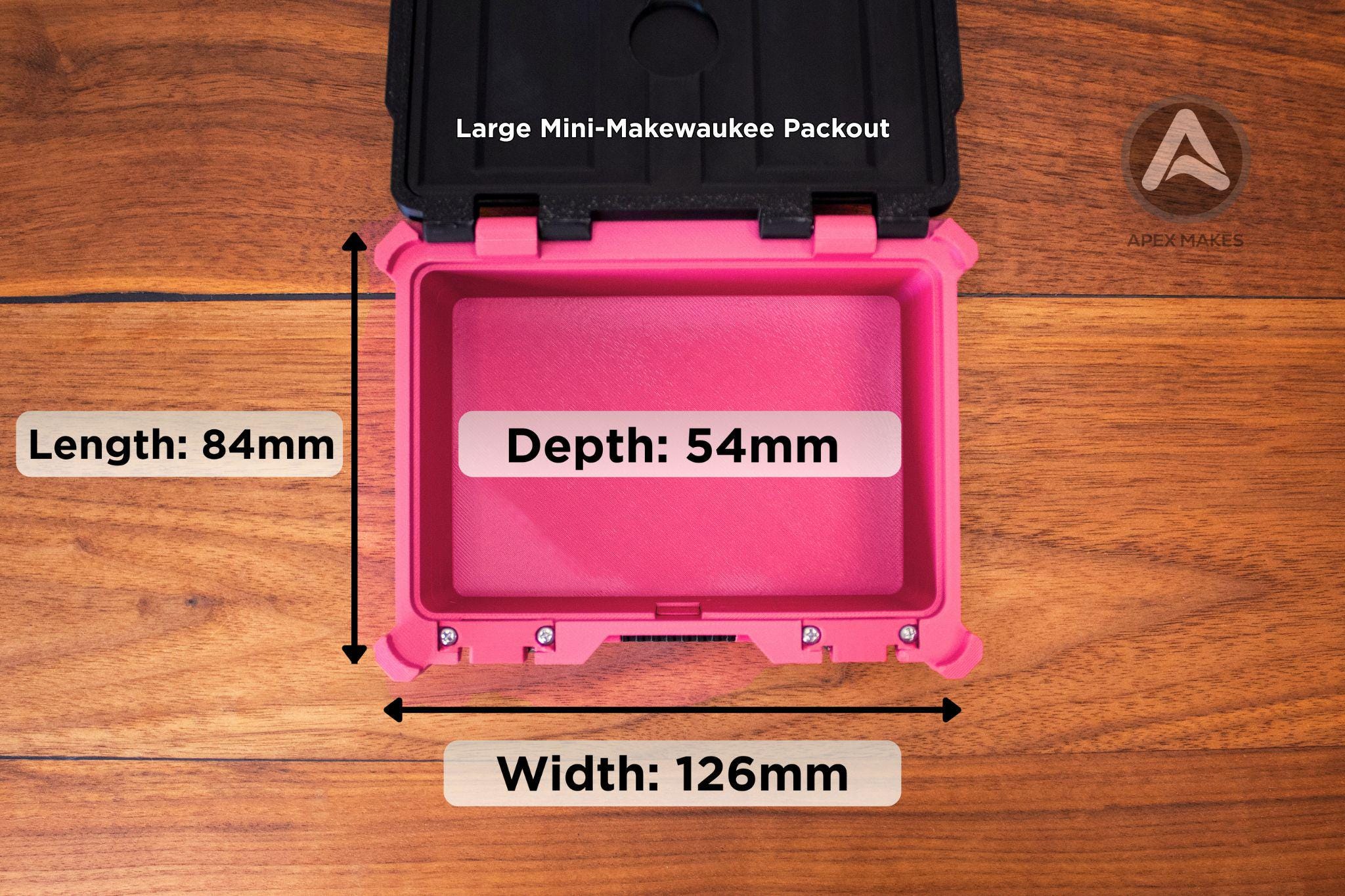 Large Pink Mini Packout Tool Box Style Organizer | 3D Printed, Desk, Decor, Display, Packout Accessories