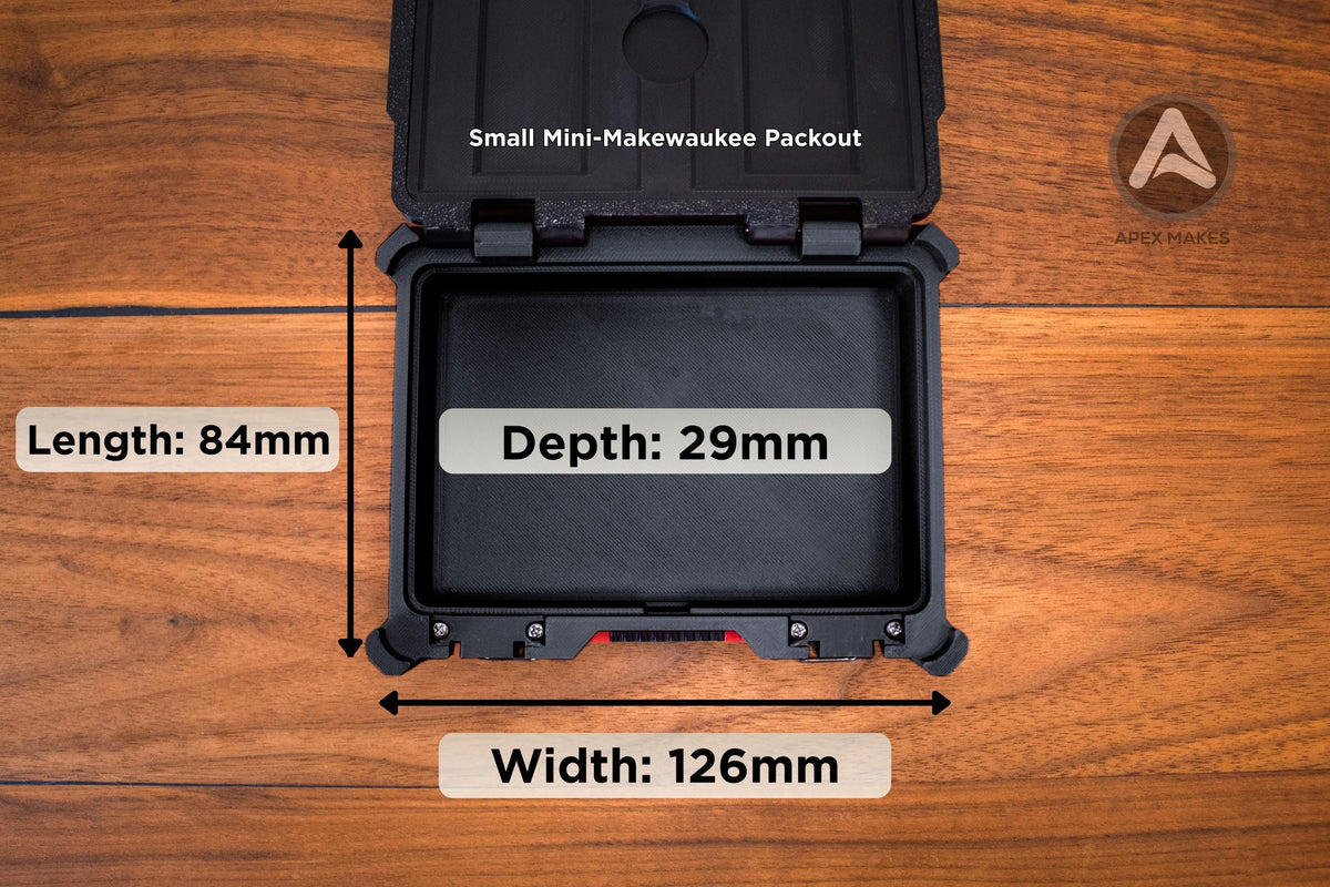 Black Mini Packout Small Tool Box Style Organizer