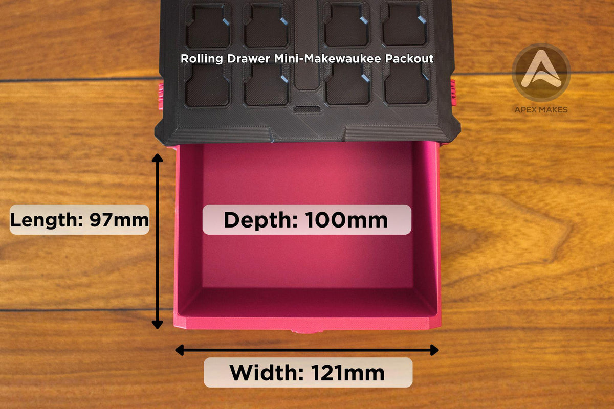 Pink Mini Packout - Rolling Drawer Tool Box Style Organizer | Blue Collar Workers