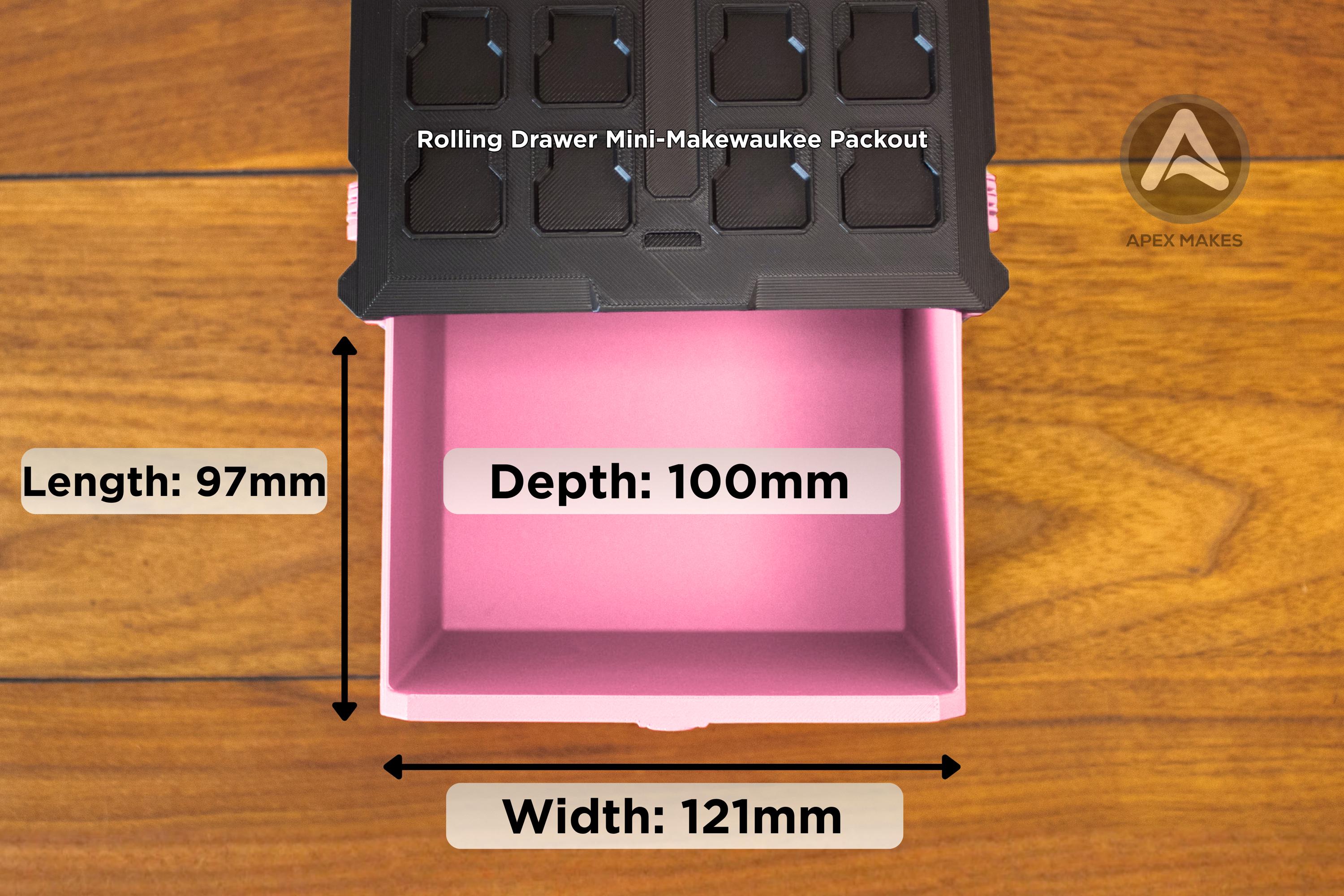 Full Set - Baby Pink Mini Packout Inspired Tool Box (Small, Large, Two Drawer, Rolling Drawer)