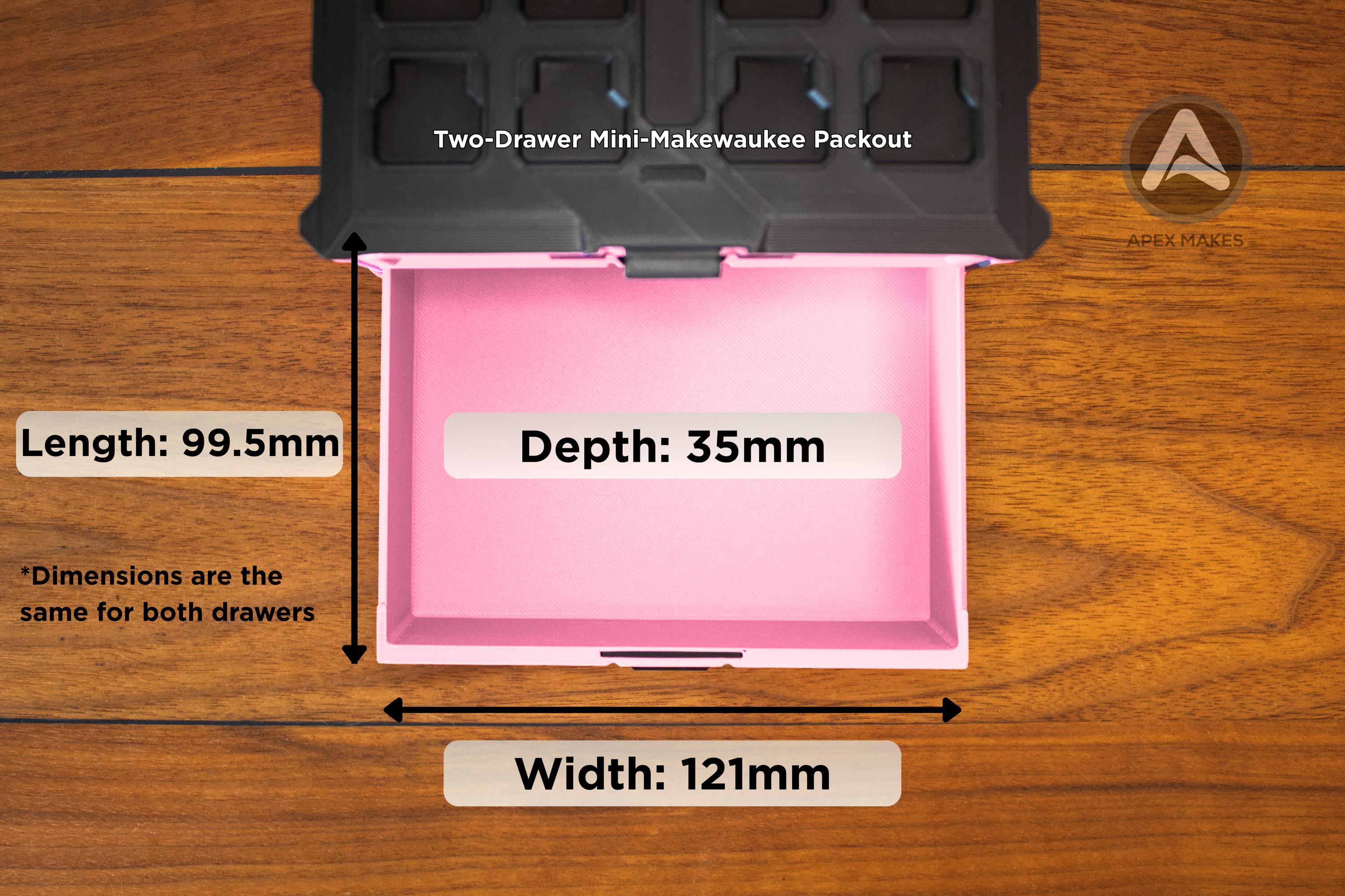 Full Set - Baby Pink Mini Packout Inspired Tool Box (Small, Large, Two Drawer, Rolling Drawer)