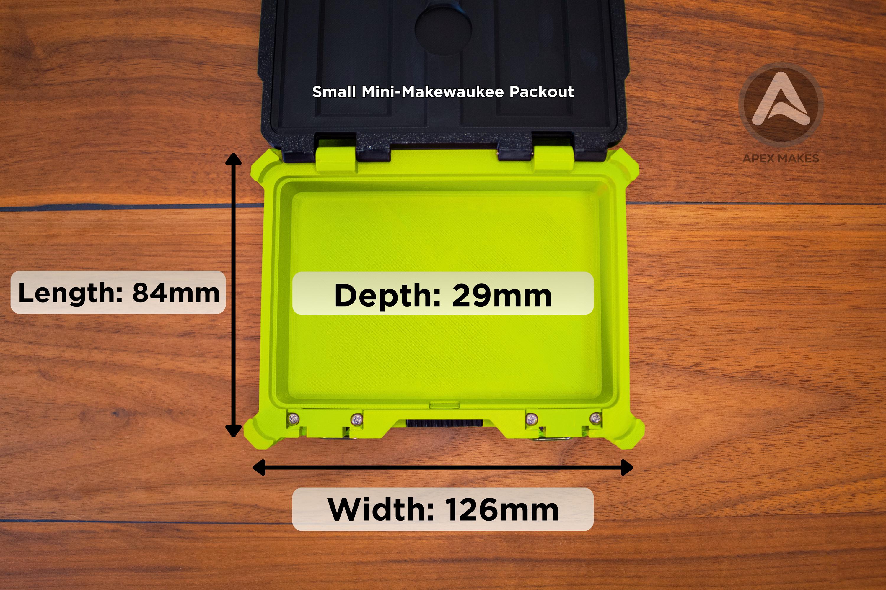 Full Set - Ryobi Lime Green Mini Milwaukee Packout Inspired Tool Box (Small, Large, Two Drawer, Rolling Drawer)