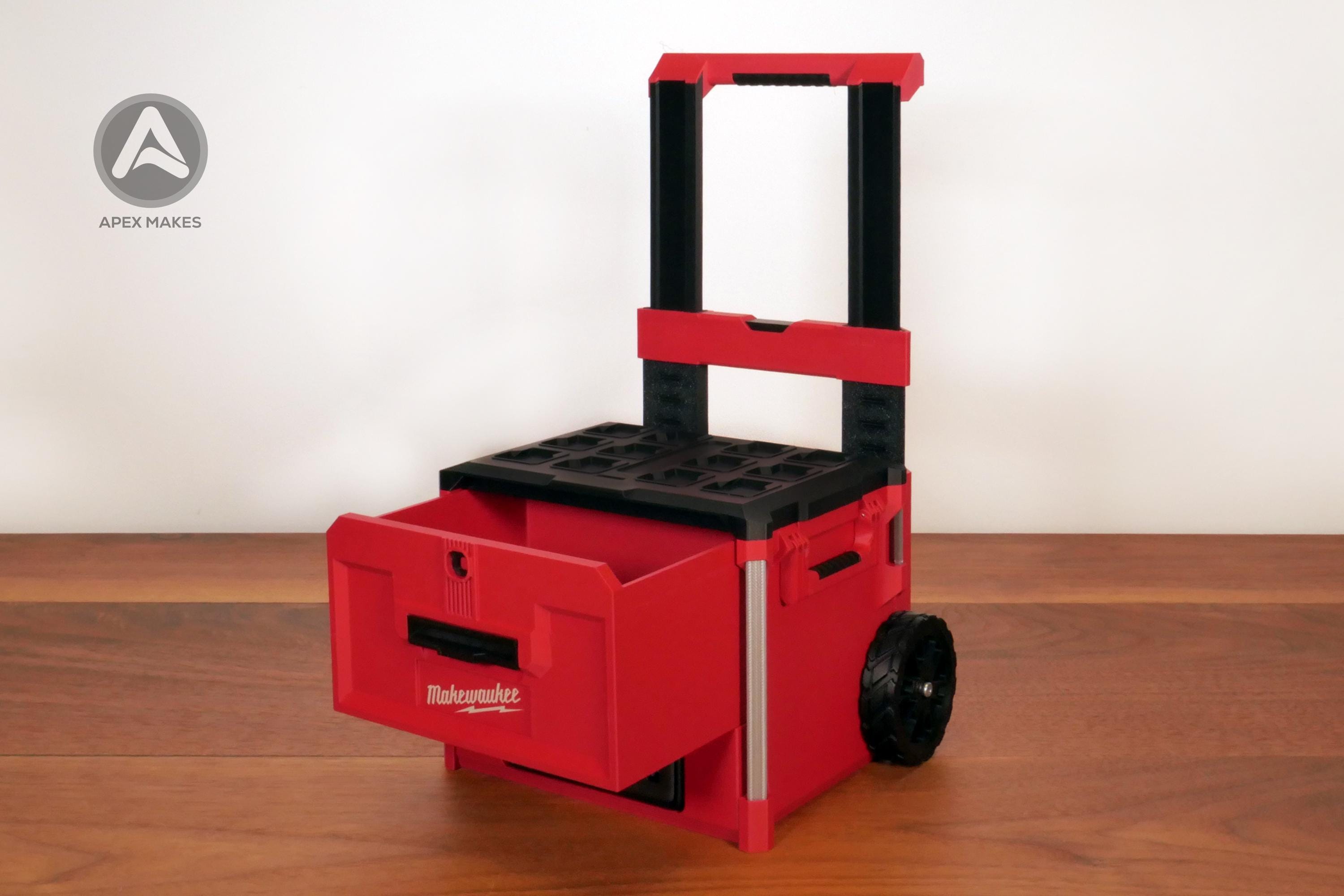 Mini Rolling Tool Box Charging Dock With Pullout Drawer – Fits UGREEN 100W GaN Station - Mini Milwaukee Packout